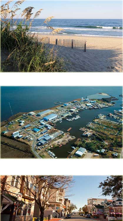 Beach in Nags Head, Wanchese and Town of Manteo